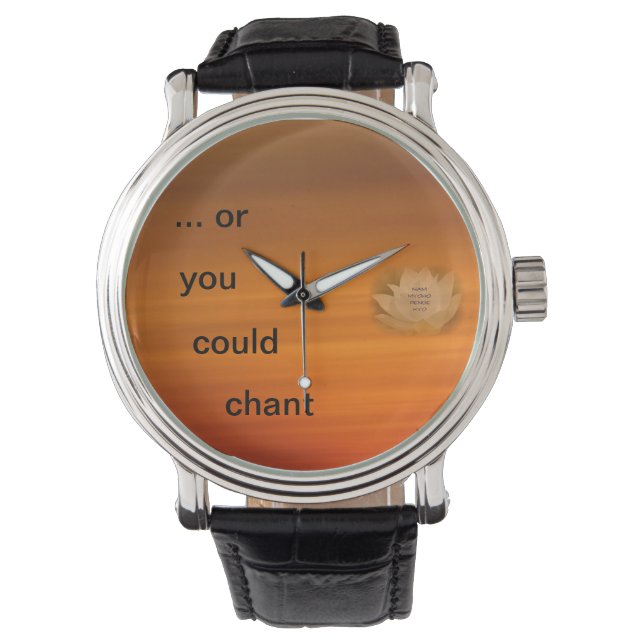 Gesang Erinnerung Watch - SGI Buddhist Armbanduhr (Vorderseite)