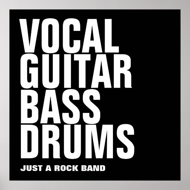 Gesang, Gitarre, Bass, Schlagzeug.. Rock. Poster (Vorne)
