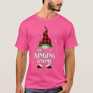 Gesang Gnome Buffalo Kariert Matching Family Group T-Shirt