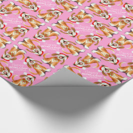 Gesang Hund Kunst glücklich hewlidays rosa Weihnac Geschenkpapier