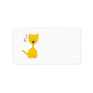 Gesang-Katze Adressaufkleber