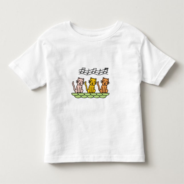 Gesang-Katze Kleinkind T-shirt (Vorderseite)