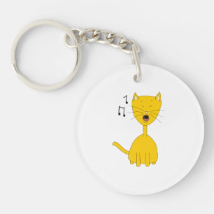 Gesang-Katze Schlüsselanhänger