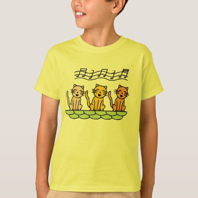 Gesang-Katzen T-Shirts und Geschenke (Vorderseite)