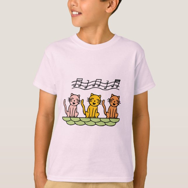 Gesang-Katzen T-Shirts und Geschenke (Vorderseite)