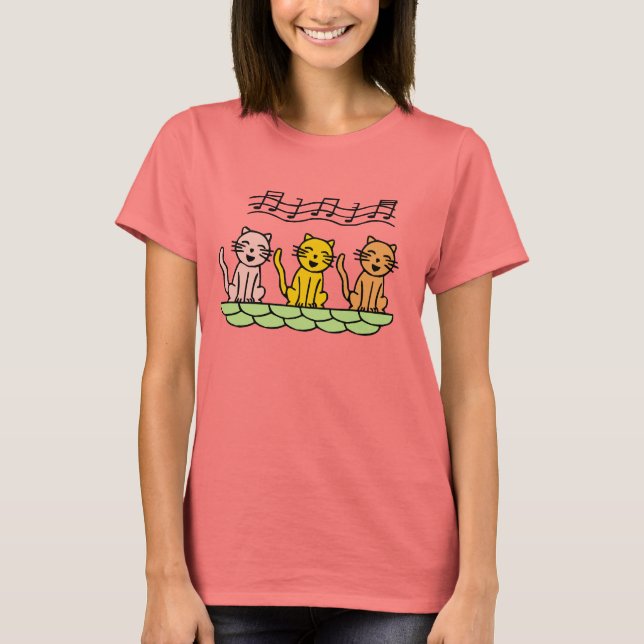 Gesang-Katzen T-Shirts und Geschenke (Vorderseite)
