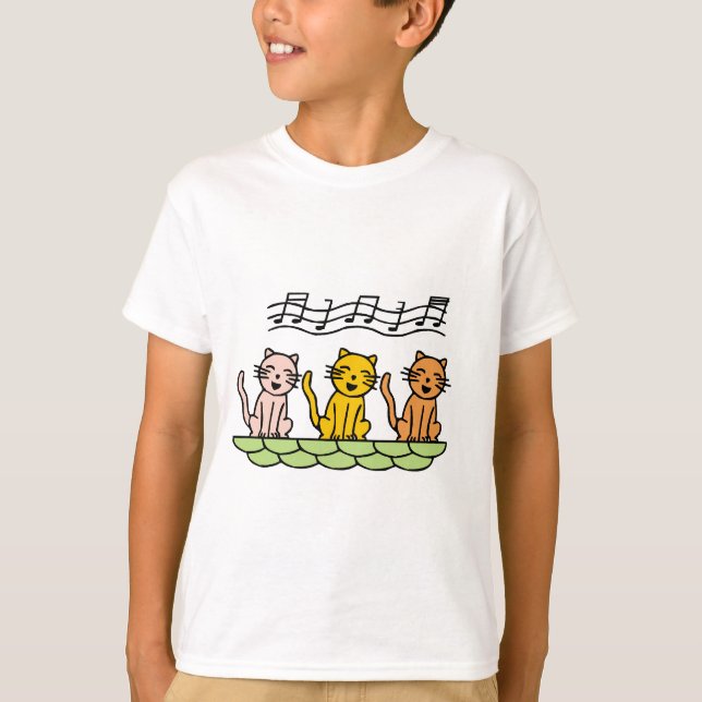 Gesang-Katzen T-Shirts und Geschenke (Vorderseite)