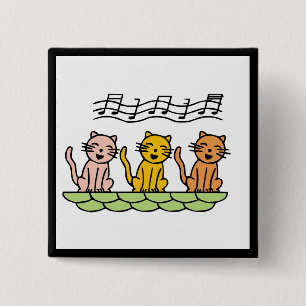 Gesang-Katzen T-Shirts und Geschenke Button