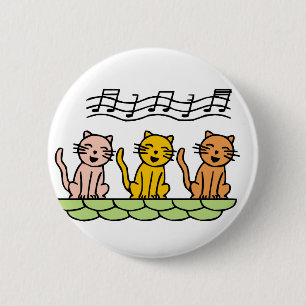 Gesang-Katzen T-Shirts und Geschenke Button
