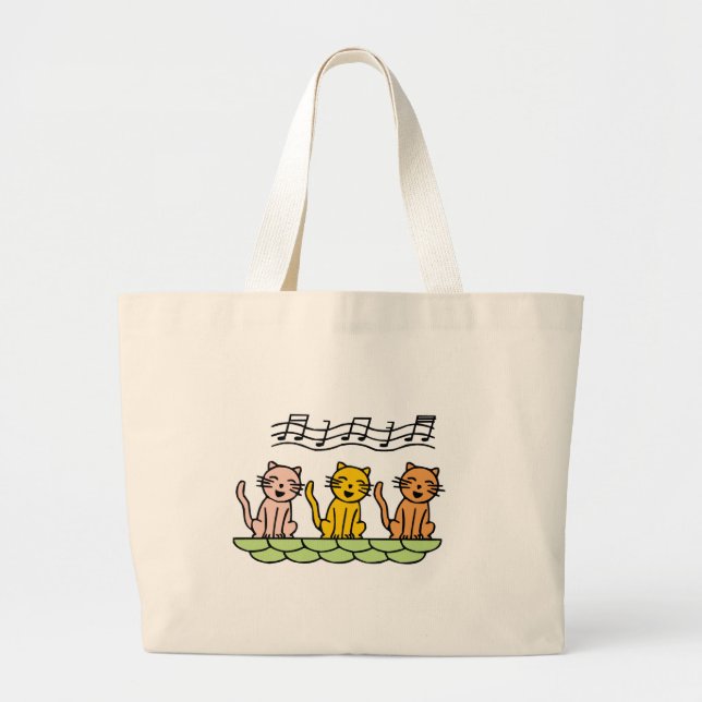 Gesang-Katzen T-Shirts und Geschenke Jumbo Stoffbeutel (Vorne)