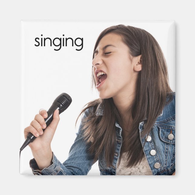 Gesang Kühlschrank Magnet (Vorne)