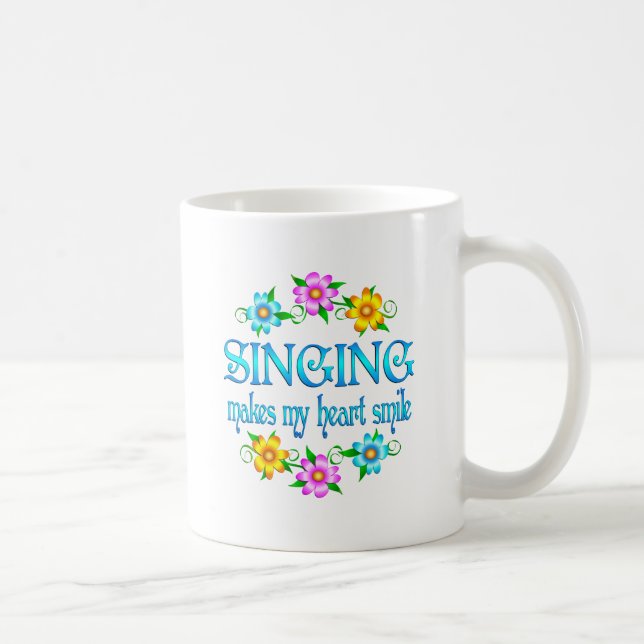 Gesang-Lächeln Kaffeetasse (Rechts)