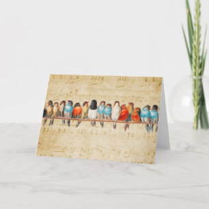 Gesang und Chirping Dankeskarte