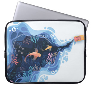 Gesäumte Oberflächen Laptopschutzhülle