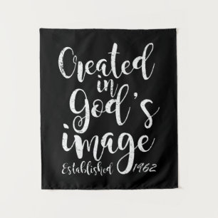 Geschaffen nach Gottes Ebenbild 1962 60. Geburtsta Wandteppich