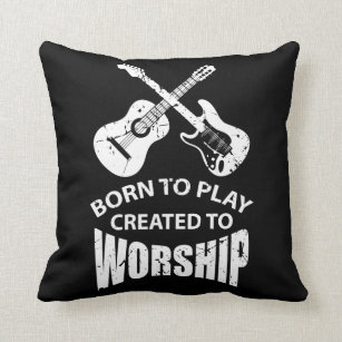 Geschaffen, um christlichen Gitarren-Spieler Kissen