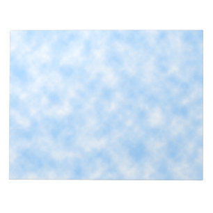 Geschaffener blauer und weißer Wolken-Entwurf Notizblock