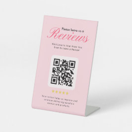 Geschäft 5-Sterne-Bewertungs-QR-Code Geschäft Tisc Sockelschild