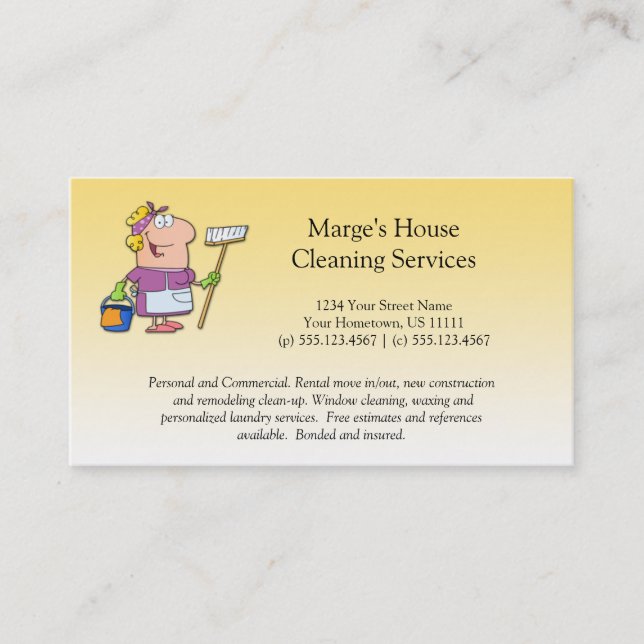 Geschäft Cartoon-blondes Treuekarte (Vorderseite)