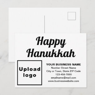 Geschäft Chanukka Weiß Feiertag Postkarte