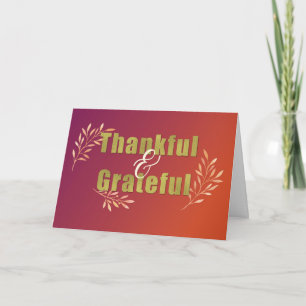 Geschäft dankbar und dankbar an Thanksgiving Karte