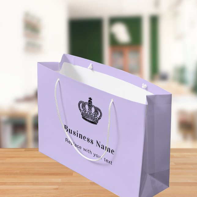 Geschäft königliche Krone Lavendel Große Geschenktüte (Von Creator hochgeladen)