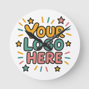 Geschäft, Unternehmen, Werbung Ihr Logo Hier Runde Wanduhr