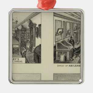 Geschäfte und Wohnsitze, Abilene, Kansas Silbernes Ornament