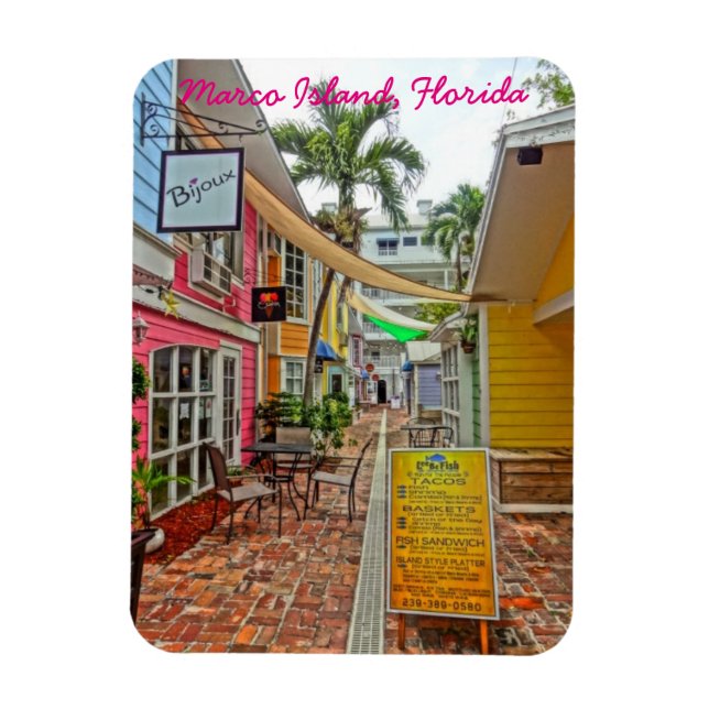 Geschäfte von Olde Marco - Marco Insel Florida Magnet (Vertikal)