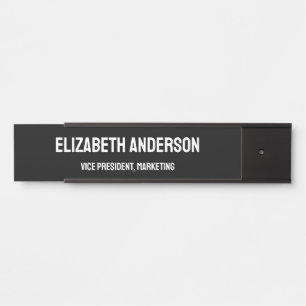 Geschäftlich Einfacher Name und Titel des Mitarbei Türschild