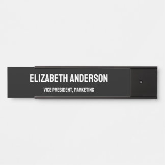 Geschäftlich Einfacher Name und Titel des Mitarbei Türschild