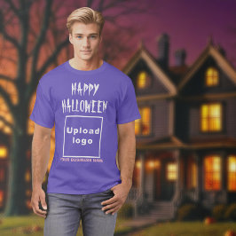 geschäftliche Halloween-Begrüßung auf Lila T - Shi T-Shirt