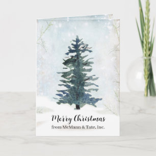 Geschäftlicher Weihnachtsbaum Winter Schnee Frost Karte