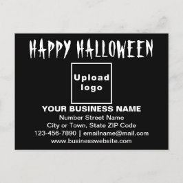 geschäftliches Halloween-Gruß auf der schwarzen Po Postkarte