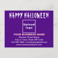 geschäftliches Halloween-Gruß auf Lila Postkarte