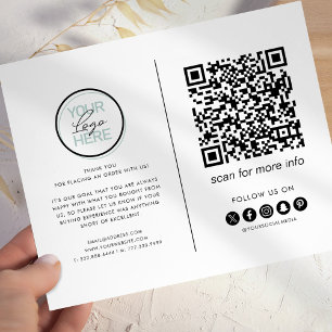 Geschäfts-Dankeschön-QR-Code Flyer
