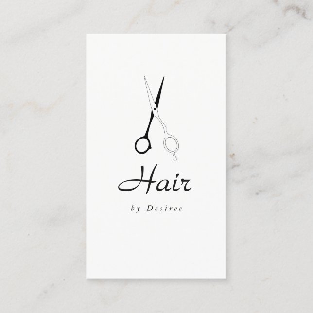 Geschäfts-Karte - Haar-Stylist-stark vereinfachte Visitenkarte (Vorderseite)