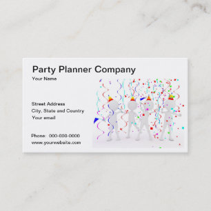 Geschäfts-Karte Party Planner Company Visitenkarte