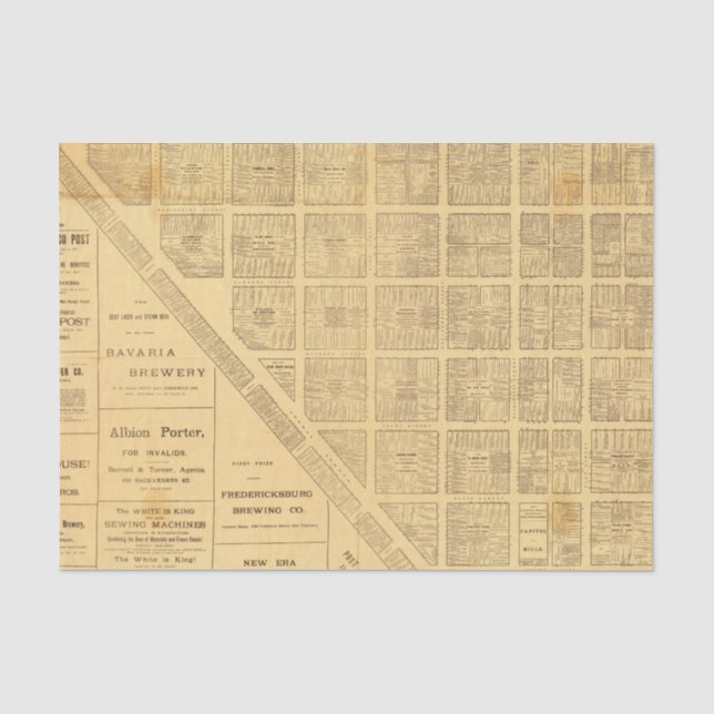 Geschäfts-Karte von San Francisco Seidenpapier (Vorderseite)