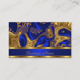 Geschäfts-Karten-elegantes exotisches blaues Gold Visitenkarte