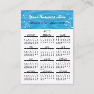Geschäfts-Karten-Kalender-Blau-Wellness-Center Visitenkarte