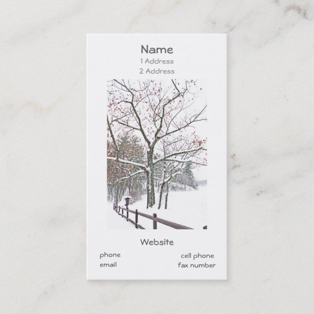 Geschäfts-Karten mit einer Touch der Natur Visitenkarte (Vorderseite)