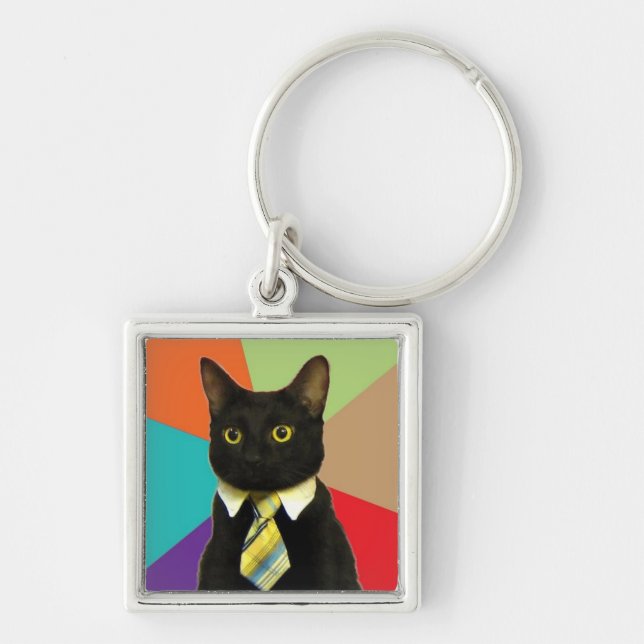 Geschäfts-Katzen-Schlüsselanhänger Schlüsselanhänger (Vorne)