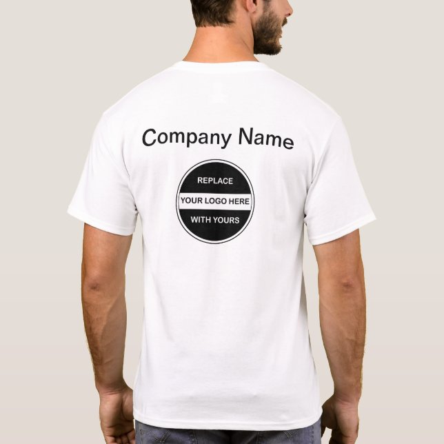 Geschäfts-Logo-Arbeits-T-Shirts T-Shirt (Rückseite)