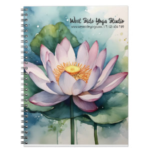 Geschäfts-Pink-Lotus-Blumen-Notizbuch Notizblock