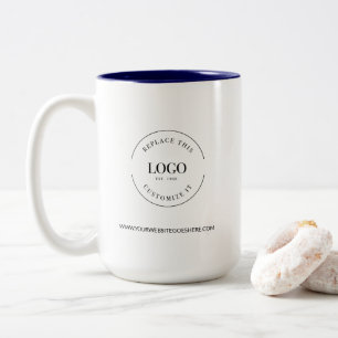 Geschäfts-Promo-Logo-Website individuell minimalis Zweifarbige Tasse