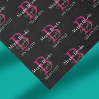 Geschäfts-Promo, Name, Monogramm und Titel auf Sch