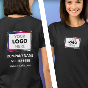 Geschäfts-Promo-T-Shirt mit Vorder- und Rückseiten T-Shirt