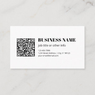 Geschäfts-QR-Code & editierbarer retro-moderner Te Visitenkarte
