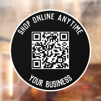 Geschäfts-QR-Code-Fensteraufkleber - Einkaufen jed Fensteraufkleber